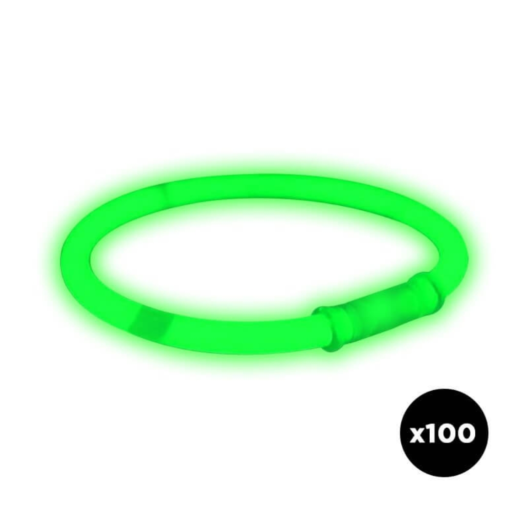 Bracelet Fluo Vert (Lot de 100) - Evyloc